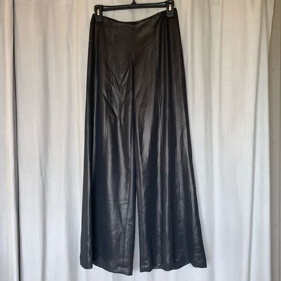 Yansi Fugel Bronze Metallic Wide Leg Dress Pant - Picture 8 of 8